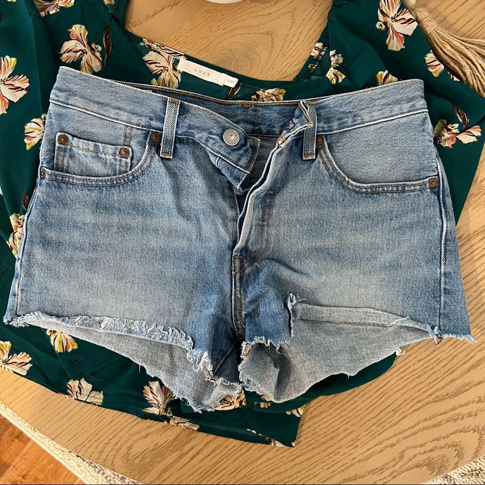 Levi’s 501 Original High Rise Denim Shorts